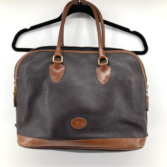Dooney & Bourke Handbags - Vintage Dooney & Bourke Large Domed Satchel Double Zip